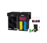 Cartucho Recargable 60XL Compatible con HP Deskjet F2480 F2420 F4480 F4580 F4280 D2660 D2530 D2560 PhotoSmart C4680(1set with Ink)