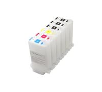 Cartucho Recargable con Chip Compatible con Canon PFI107 | Cartucho Vacío, Reutilizable, Impresión Plotter, Flujo Estable(6PC)