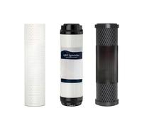 Cartucho Sedimentos Cartucho de filtro algodón PP prefiltro 10 pulgadas, purificador agua RO, accesorios carbón activado Instalación universal(5-micron PP+UDF+CTO)