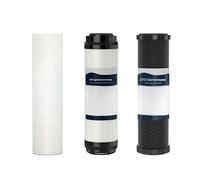 Cartucho Sedimentos Cartucho de filtro algodón PP prefiltro 10 pulgadas, purificador agua RO, accesorios carbón activado Instalación universal(PP+UDF+CTO)