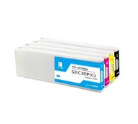 Cartucho SJIC30P Compatible con Epson ColorWorks C7500G 300ml | Impresión Etiquetas, Tinta Pigmentada, Chip Integrado, Salida Estable, Cartucho Recambio(C)