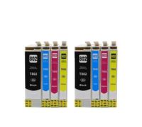Cartucho T802XL, Compatible con Epson, WF-4720/4730 | Uso de WF-4734/4740/4745, opción de juego 1/2/3, capacidad XL, impresión de inyección de tinta(2 Set)