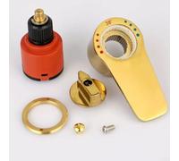 Cartucho termostático Bounce Switch compatible con cuerpos de válvula de ducha estándar para una gestión fiable del agua fría y caliente (hacia adelante + dorado)