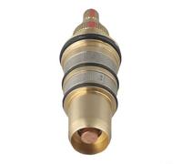Cartucho termostático de latón con núcleo de válvula mezcladora de ducha, pieza de repuesto de cobre para control de frío y caliente de 20 a 48 °C con tope de seguridad de 38 °C, compatible con