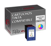 Cartucho Tinta Compatible para HP 57 XL / C6657AE Tricolor 18ml T100