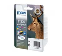 Cartucho tinta epson t1306 - multi-pack cian/magenta/amarillo - 30.3ml - ciervo