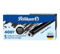 Pelikan Cartucho de tinta 4001 GTP/5, negro brillante, 5 cartuchos