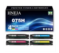 Cartucho Tóner 075H, Compatible Cartuchos Tóner 075HK 075HC 075HM 075HY para Canon MF662Cdw MF663Cdw MF664Cdw MF665Cdw MF667Cdw LBP646Cdw LBP647Cdw Impresoras,4 Colors-1 Pack
