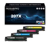 Cartucho Tóner 207X para HP M283fdw M283cdw M255dw M255nw | Alto Rendimiento W2210X W2211X W2212X W2213X Cartuchos Tóner Repuesto,4 Colors-1 Pack
