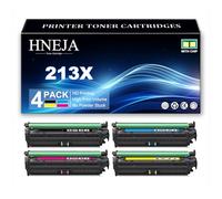 Cartucho Tóner 213X, Cartuchos Tóner Compatibles W2130X W2131X W2133X W2132X para HP 5700dn 5800dn 6700dn 6701dn 6800dn 6801dn Impresoras,4 Colors-1 Pack