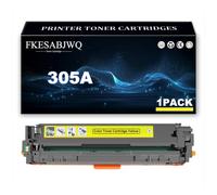 Cartucho Tóner 305A, Cartuchos Tóner CE410A CE411A CE412A CE413A para HP M351 M375nw M451nw M451dn M451dw M475dn M475dw Impresoras,Yellow-1 Pack