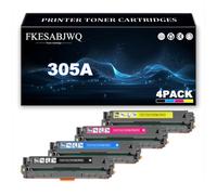 Cartucho Tóner 305A para HP M351 M375nw M451nw M451dw M475dw M451dn M475dn Impresoras, CE410A CE411A CE412A CE413A Cartuchos Tóner Repuesto,4 Colors-1 Pack