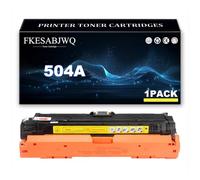 Cartucho Tóner 504A para HP CP3525 CP3525N CP3525DN CP3525X CM3530 CM3530TS | Alto Rendimiento CE250A CE251A CE253A CE252A Cartuchos Tóner Repuesto,Yellow-1 Pack