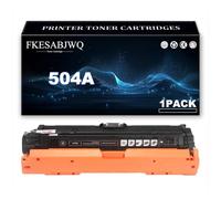 Cartucho Tóner 504A para HP CP3525 CP3525N CP3525DN CP3525X CM3530 CM3530TS | Alto Rendimiento CE250A CE251A CE253A CE252A Cartuchos Tóner Repuesto,Black-1 Pack