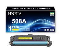Cartucho Tóner 508A, Cartuchos Tóner Compatibles CF360A CF361A CF363A CF362A para HP M552dn M553n M553X M553dn M577dn M577f M577z Impresoras,Yellow-1 Pack
