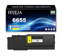 Cartucho Tóner 6655, Cartuchos Tóner Compatibles 106R02747 106R02744 106R02745 106R02746 para Xerox WorkCentre 6655 6655i Impresoras,Yellow-1 Pack