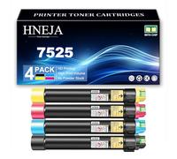 Cartucho Tóner 7525, Cartuchos Tóner Compatibles 006R01509 006R01512 006R01510 006R01511 para Xerox WorkCentre 7525 7530 7535 7545 7556 7825 7830 7835 7845 7855 7970 Impresoras,4 Colors-1 Pack