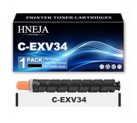 Cartucho Tóner C-EXV34, Cartuchos Tóner Compatibles 3782B002AA 3783B002AA 3784B002AA 3785B002AA para Canon ImageRUNNER Advance C2020 C2025 C2030 C2220 C2225 C2230 Impresoras,Black-1 Pack