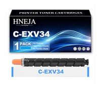 Cartucho Tóner C-EXV34, Cartuchos Tóner Compatibles 3782B002AA 3783B002AA 3784B002AA 3785B002AA para Canon ImageRUNNER Advance C2020 C2025 C2030 C2220 C2225 C2230 Impresoras,Cyan-1 Pack