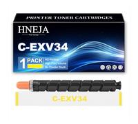 Cartucho Tóner C-EXV34, Cartuchos Tóner Compatibles 3782B002AA 3783B002AA 3784B002AA 3785B002AA para Canon ImageRUNNER Advance C2020 C2025 C2030 C2220 C2225 C2230 Impresoras,Yellow-1 Pack