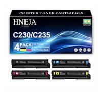 Cartucho Tóner C235, Cartuchos Tóner Compatibles 006R04391 006R04392 006R04393 006R04394 para Xerox C230 C235 Impresoras,4 Colors-1 Pack