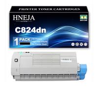 Cartucho Tóner C824dn, Cartuchos Tóner Compatibles 47095704 47095703 47095702 47095701 para Oki C824n C834nw C844dnw C824dn C834dnw C835dnw C835dnwt Impresoras,Black-1 Pack