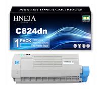 Cartucho Tóner C824dn, Cartuchos Tóner Compatibles 47095704 47095703 47095702 47095701 para Oki C824n C834nw C844dnw C824dn C834dnw C835dnw C835dnwt Impresoras,Cyan-1 Pack