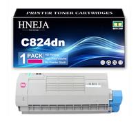 Cartucho Tóner C824dn, Cartuchos Tóner Compatibles 47095704 47095703 47095702 47095701 para Oki C824n C834nw C844dnw C824dn C834dnw C835dnw C835dnwt Impresoras,Magenta-1 Pack