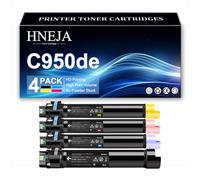 Cartucho Tóner C950de, Compatible Cartuchos Tóner C950X2KG C950X2CG C950X2MG C950X2YG para Lexmark C950de C950dte Impresoras,4 Colors-1 Pack