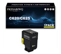 Cartucho Tóner Compatible para Xerox VersaLink C620 C625 Impresora | Alto Rendimiento 006R04616 006R04617 006R04618 006R04619 Cartuchos Tóner Repuesto,Yellow-1 Pack