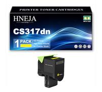 Cartucho Tóner CS317dn, Compatible 71B20K0 71B20C0 71B20Y0 71B20M0 | para Lexmark CS317dn CX317dn CS417dn CX417de CS517de CX517de Impresora,Yellow-1 Pack