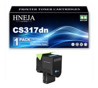 Cartucho Tóner CS317dn, Compatible 71B2HK0 71B2HC0 71B2HM0 71B2HY0 | para Lexmark CX317dn CX417de CX517de CS317dn CS417dn CS517de Impresora,Cyan-1 Pack