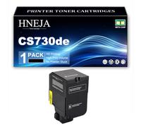 Cartucho Tóner CS730de, Compatible 71C20K0 71C20C0 71C20M0 71C20Y0 | para Lexmark CS730de CX730de CS735de CX735adse CX737adzse Impresora,Black-1 Pack
