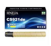 Cartucho Tóner CS921de, Compatible 76C00K0 76C00C0 76C00Y0 76C00M0 | para Lexmark CS921de CS923de CX920de CX921de CX922de CX923dte CX923dxe CX924dte CX924dxe Impresoras,Yellow-1 Pack