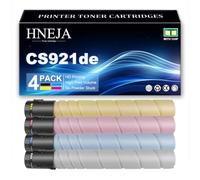 Cartucho Tóner CS921de, Compatible 76C00K0 76C00C0 76C00Y0 76C00M0 | para Lexmark CS921de CS923de CX920de CX921de CX922de CX923dte CX923dxe CX924dte CX924dxe Impresoras,4 Colors-1 Pack
