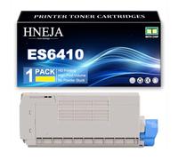 Cartucho Tóner ES6410, Compatible Cartuchos Tóner 44315320 44315319 44315318 44315317 para Oki ES6410 Impresoras,Yellow-1 Pack