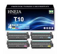 Cartucho Tóner T10, Cartuchos Tóner Compatibles 4566C001 4565C001 4564C001 4563C001 para Canon MF1538 LBP1538 C1533 C1538 Impresoras,4 Colors-1 Pack