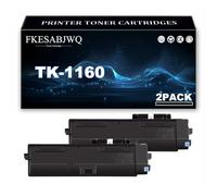 Cartucho Tóner TK-1160, Cartuchos Tóner 1T02RY0NL0 para Kyocera ECOSYS P2040dw P2040dn Impresoras,Black-2 Pack
