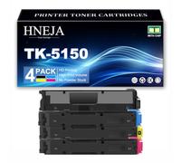 Cartucho Tóner TK-5150, Compatible Cartuchos Tóner TK-5150K TK-5150C TK-5150M TK-5150Y para Kyocera ECOSYS M6035cidn M6535cidn P6035cdn Impresoras,4 Colors-1 Pack