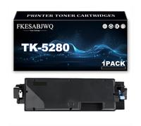 Cartucho Tóner TK-5280, Cartuchos Tóner TK-5280K TK-5280C TK-5280M TK-5280Y para Kyocera ECOSYS P6235cdn M6235cidn M6635cidn Impresoras,Black-1 Pack