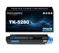 Cartucho Tóner TK-5280, Cartuchos Tóner TK-5280K TK-5280C TK-5280M TK-5280Y para Kyocera ECOSYS P6235cdn M6235cidn M6635cidn Impresoras,Cyan-1 Pack