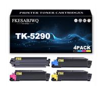 Cartucho Tóner TK-5290 para Kyocera ECOSYS P7240cdn Impresoras | Alto Rendimiento TK-5290K TK-5290C TK-5290M TK-5290Y Cartuchos Tóner Repuesto,4 Colors-1 Pack