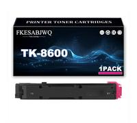 Cartucho Tóner TK-8600 para Kyocera FS-C8600DN FS-C8650DN Impresoras | Cartuchos Tóner Alto Rendimiento TK-8600K TK-8600C TK-8600M TK-8600Y,Magenta-1 Pack