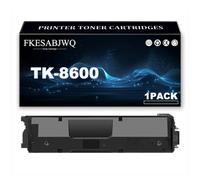 Cartucho Tóner TK-8600 para Kyocera FS-C8600DN FS-C8650DN Impresoras | Cartuchos Tóner Alto Rendimiento TK-8600K TK-8600C TK-8600M TK-8600Y,Black-1 Pack