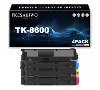 Cartucho Tóner TK-8600 para Kyocera FS-C8600DN FS-C8650DN Impresoras | Cartuchos Tóner Alto Rendimiento TK-8600K TK-8600C TK-8600M TK-8600Y,4 Colors-1 Pack