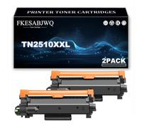 Cartucho Tóner TN2510XXL para Brother MFC-L2980DW MFC-L2960DW HL-L2865DW Impresoras | Alto Rendimiento | 5000 Páginas,Black-2 Pack