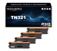 Cartucho Tóner TN321 para Brother HL-L8350CDW DCP-L8450CDW MFC-L8850CDW | para Brother DCP-L8400CDN DCP-L8450CDW MFC-L8600CDW MFC-L8650CDW MFC-L8850CDW HL-L8250CDN HL-L8350CDW,4 Colors-1 Pack
