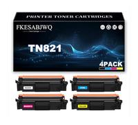 Cartucho Tóner TN821 para Brother MFC-L9670CDN MFC-L9630CDN HL-L9470CDN | Cartuchos Tóner TN821BK TN821C TN821M TN821Y Compatibles HL-L9430CDN,4 Colors-1 Pack