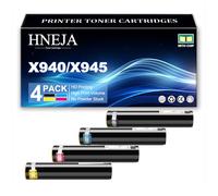 Cartucho Tóner X940 / X945, Cartuchos Tóner Compatibles X945X2KG X945X2CG X945X2MG X945X2YG para Lexmark X940e X945e XC940e XC945e Impresoras,4 Colors-1 Pack