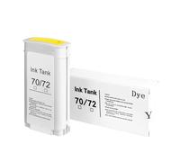 Cartuchos 72, Compatible con HP, T610 T620 T770 | Set de 6 colores 130ml cada uno, T790 T795 T1100 T1120 T1200 T1300 T2300, C9370A C9371A C9372A(Yellow)